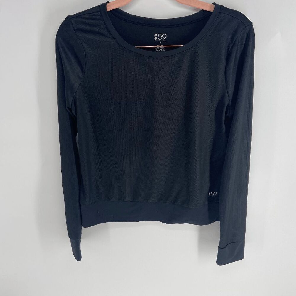 Splits59 Women’s Black Crew Neck Long Sleeve Sweatshirt Size M